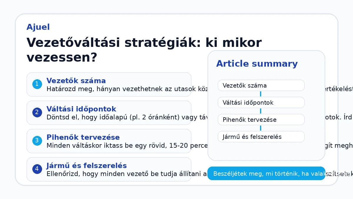 Vezetőváltási stratégiák: ki mikor vezessen?