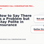 How to Say There Is a Problem but Stay Polite in Insurance Call Conversation English