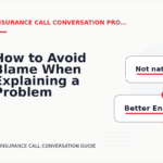 How to Avoid Blame When Explaining a Problem in Insurance Call Conversation English